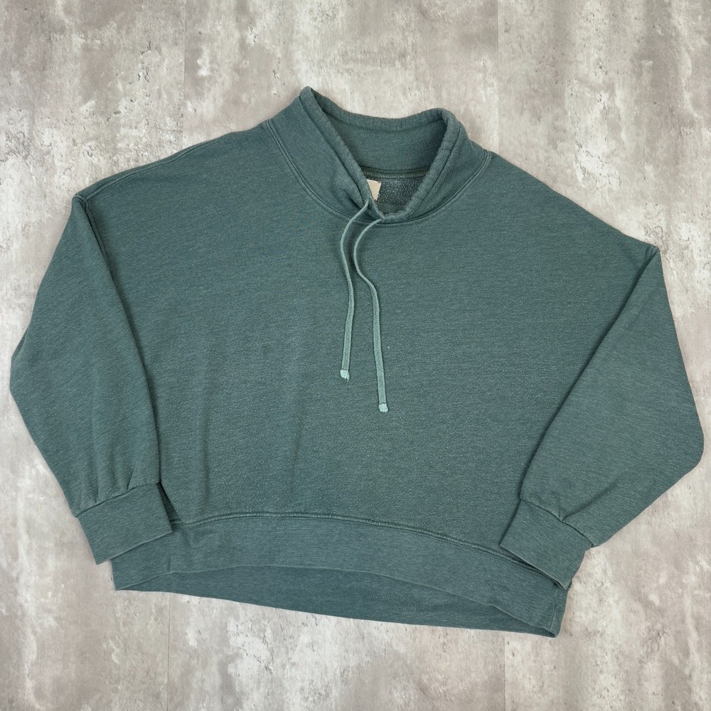 Xirena Chase Sweatshirt Womens Medium Green Cowl Neck Pullover Boutique